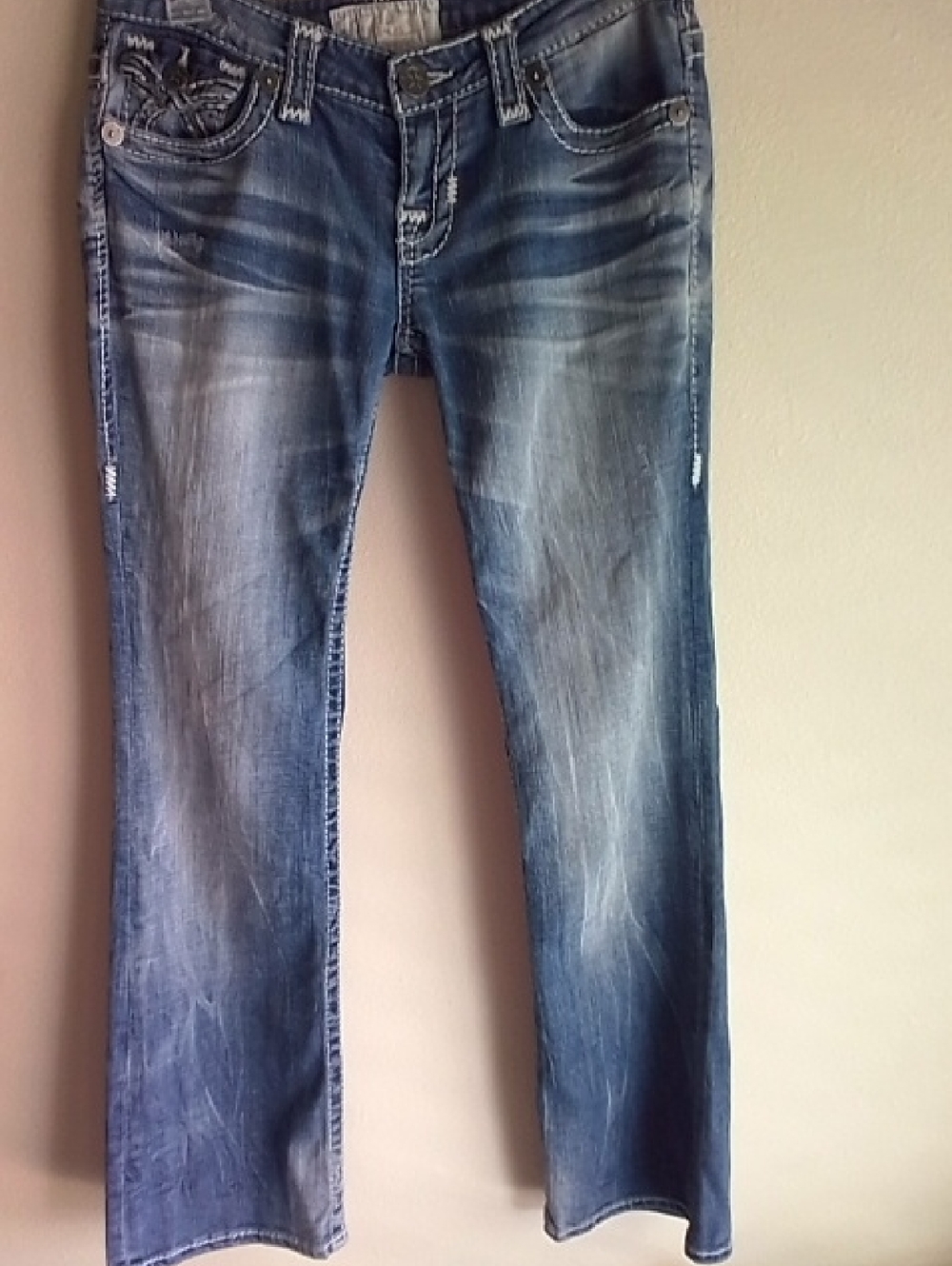 Women’s Distressed Blue Wash Jeans by Big Star